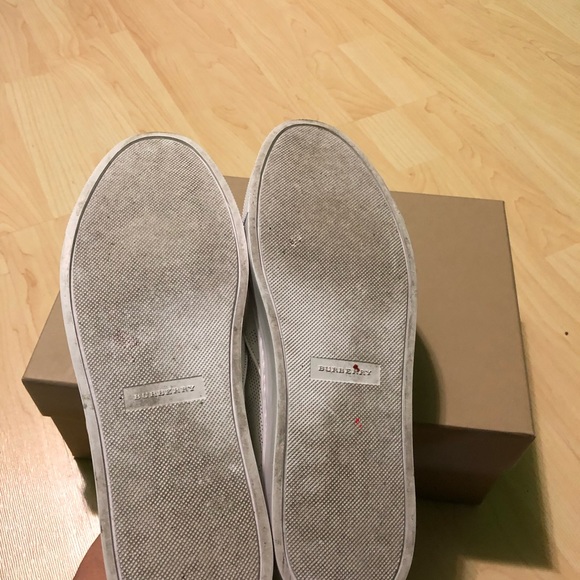 Perforated check leather slip-on trainer(burberry) - Picture 6 of 8